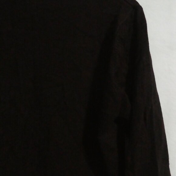 JESSICA | large | Brown V-Neck Sweater with Sequin & Sea Shell Floral Design - Picture 12 of 15